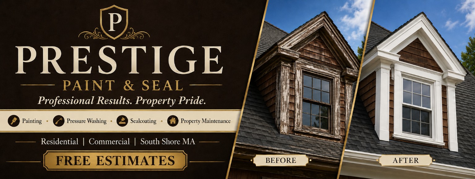 Before and after exterior trim painting example